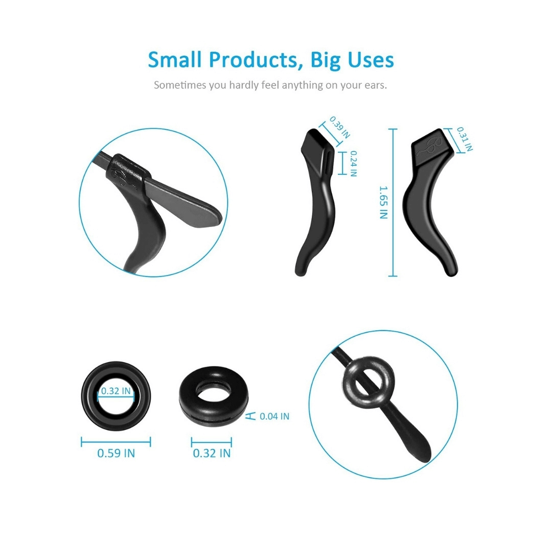 Eyeglass Anti-Slip Ear Grip Set