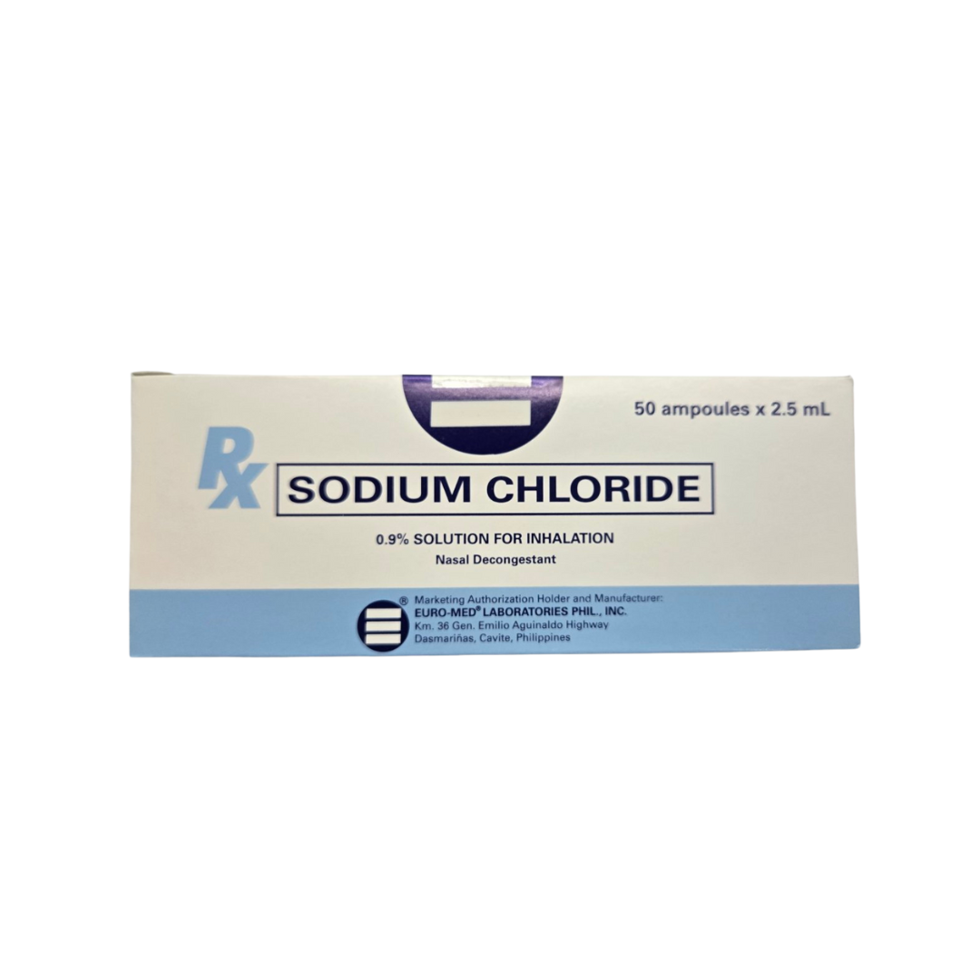 Sodium chloride 0.9% inhalation Saline 50's of 2.5ml