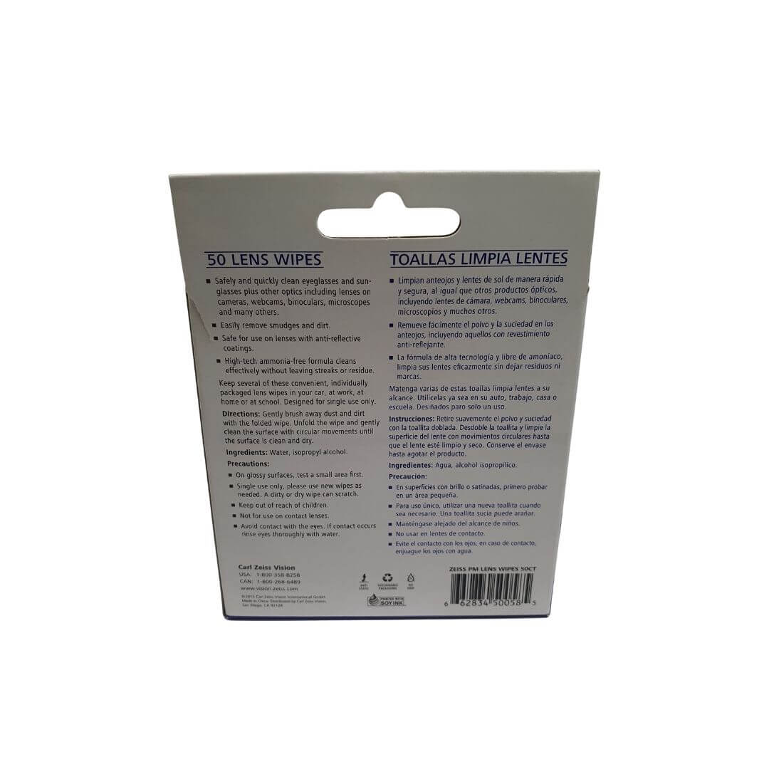 Zeiss Pre-Moistened Alcohol Lens Cleaning Wipes