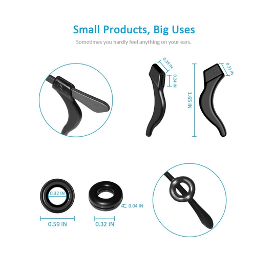 Eyeglass Anti-Slip Ear Grip Set-eyesmanila-Eyesmanila Eyeglass Anti-Slip Ear Grip Set